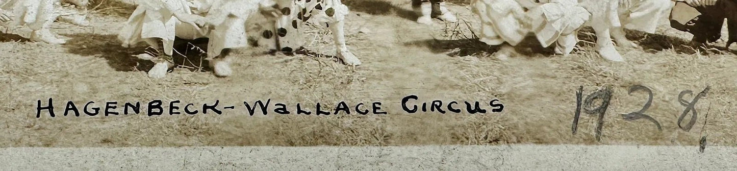 Vintage Circus Posters Memorabilia Collectibles Hagenbeck - Wallace Circus Panoramic Photograph 1928