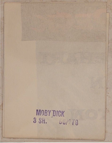 Vintage Movie Poster Moby Dick RARE Original Authentic Sci Fi Three Sheet movie theater poster Gregory Peck