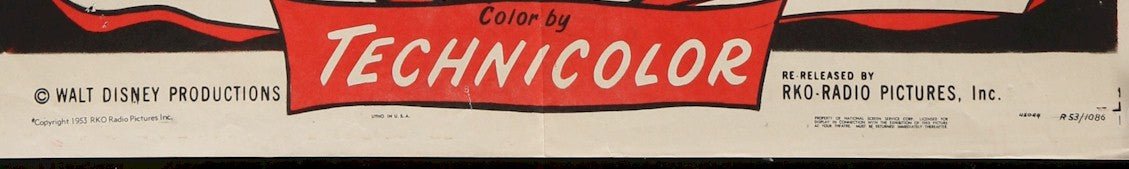 Walt Disney "Mickey's Birthday Party" Original Authentic Vintage Movie Theater Poster one sheet, 1953