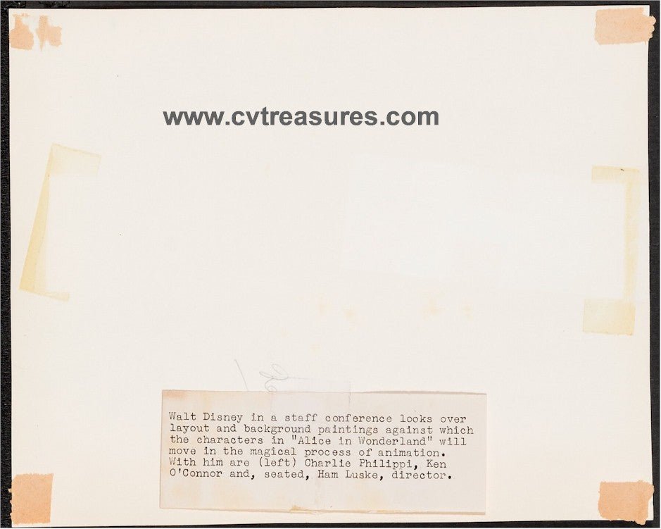 Walt Disney Original Vintage Historic Photo Alice Wonderland 2