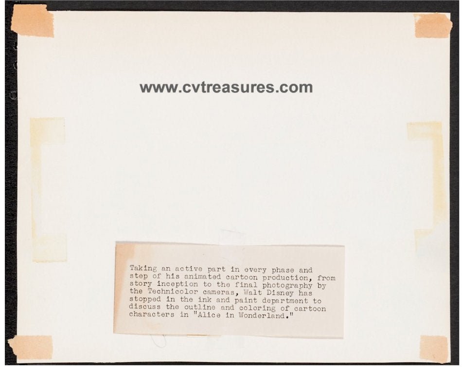 Walt Disney Original Vintage Historic Type 1 Photo Alice Wonderland 6