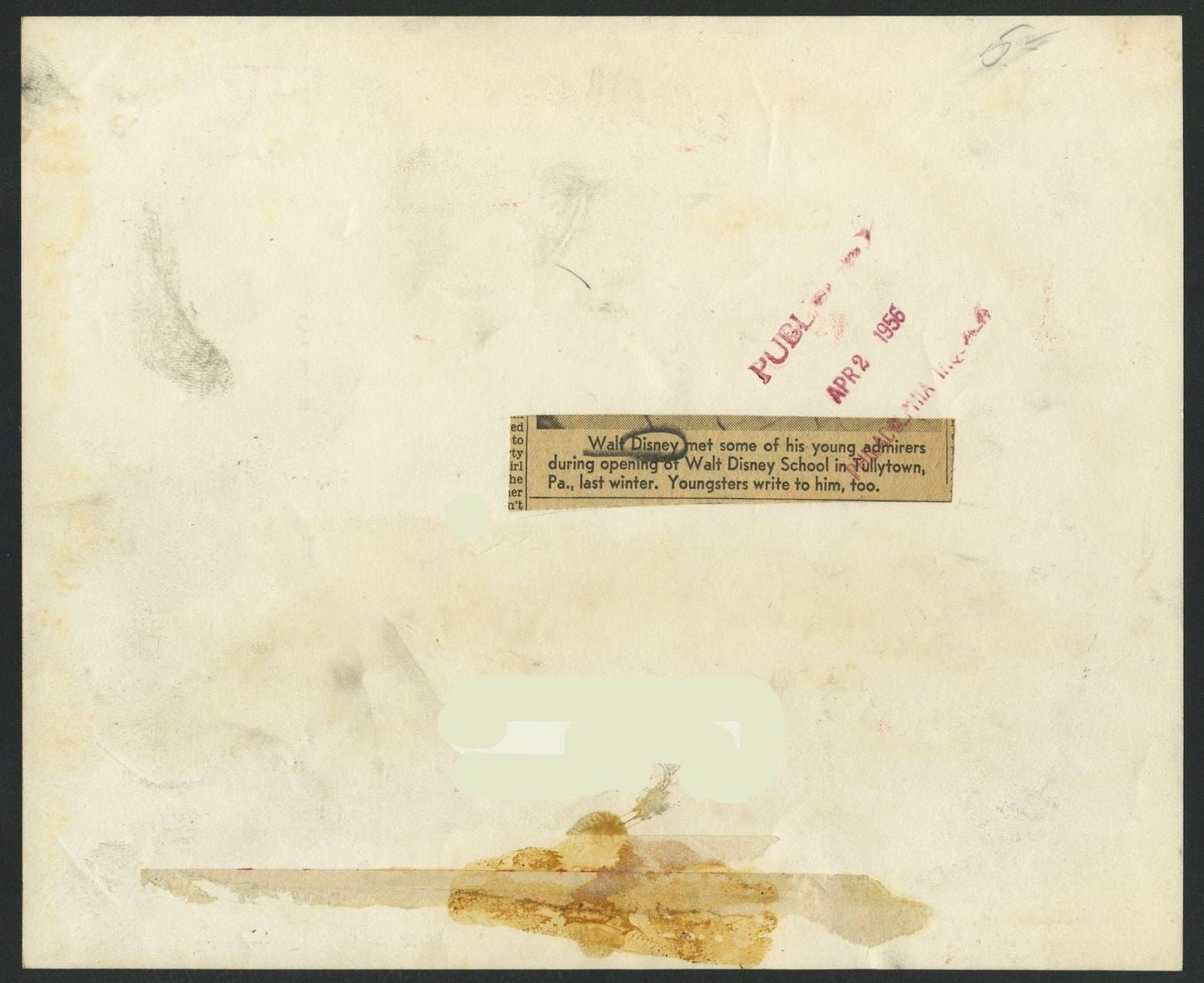 WALT DISNEY Original Vintage Historic TYPE I Photo, 1956