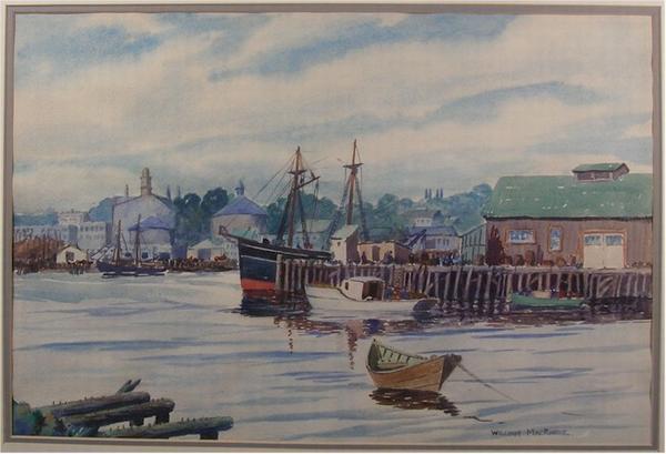 William Macrobbie Barnstable Harbor Watercolor Cape Cod