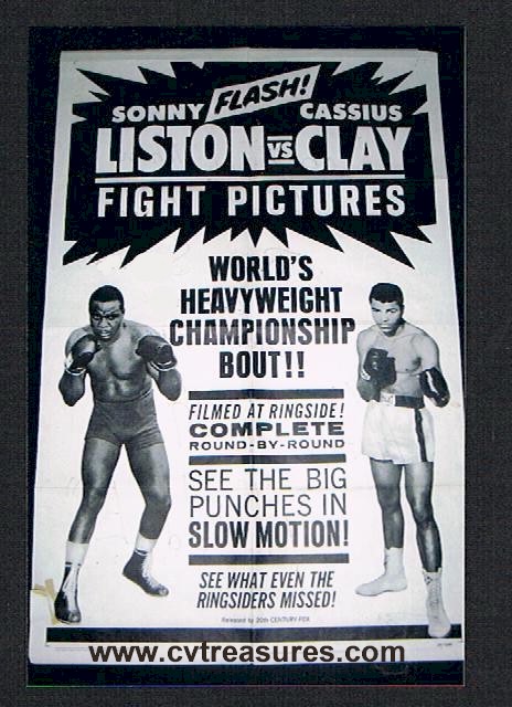 Muhammad Ali (Cassius Clay) vs Sonny Liston Fight Poster 1965 - Click Image to Close