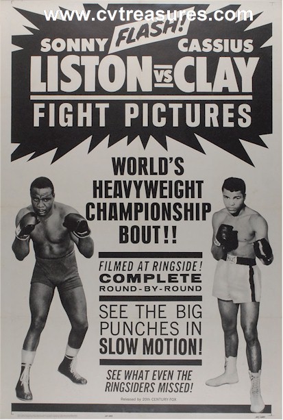 Muhammad Ali (Cassius Clay) vs Sonny Liston Fight Poster 1965 - Click Image to Close