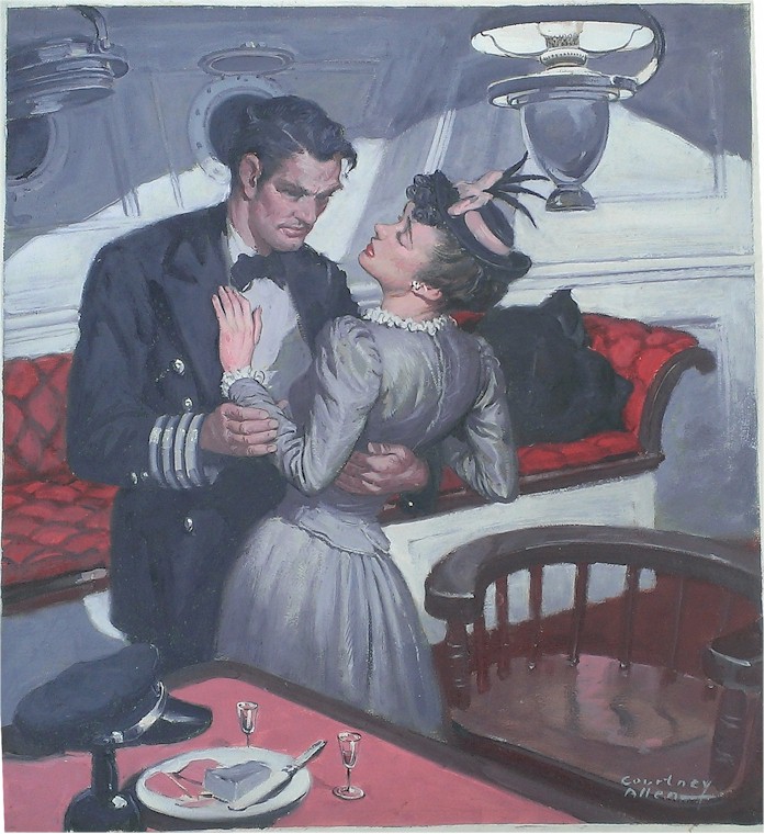 Courtney Allen Oil Painting Illustration Mag Cover Art 1940's - Click Image to Close