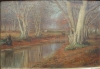 Christian Bang "Forest in Autumn Time" Oil on Canvas Late 19th C