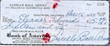 Lucille Ball Autograph Personal Check 1953 - Click Image to Close