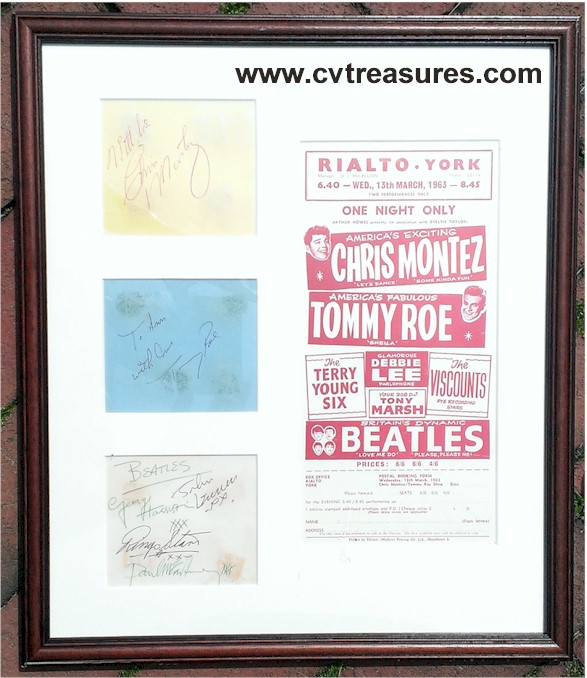 BEATLES Rare Autographs Signed IN-Person March 1963 - Click Image to Close