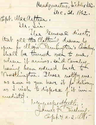 Civil War Letters - Leonard Paulding 1863 - Click Image to Close