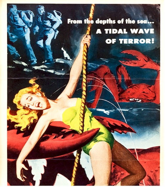 Attack of the Crab Monsters Vintage Horror Movie Poster Insert - Click Image to Close