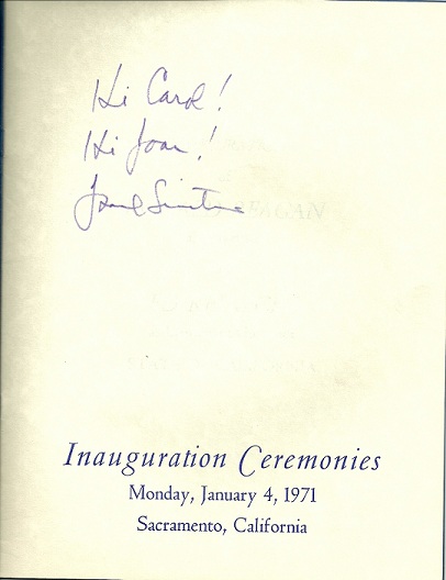 Frank Sinatra Signed Autographed Ronald Reagan Inaugural Program - Click Image to Close