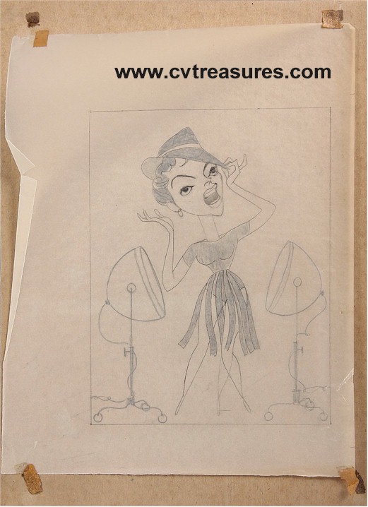 Judy Garland ORIGINAL Artwork for Judy Garland Show - Click Image to Close