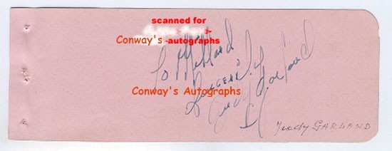 Judy Garland Autograph in-person with photo signing THIS piece - Click Image to Close
