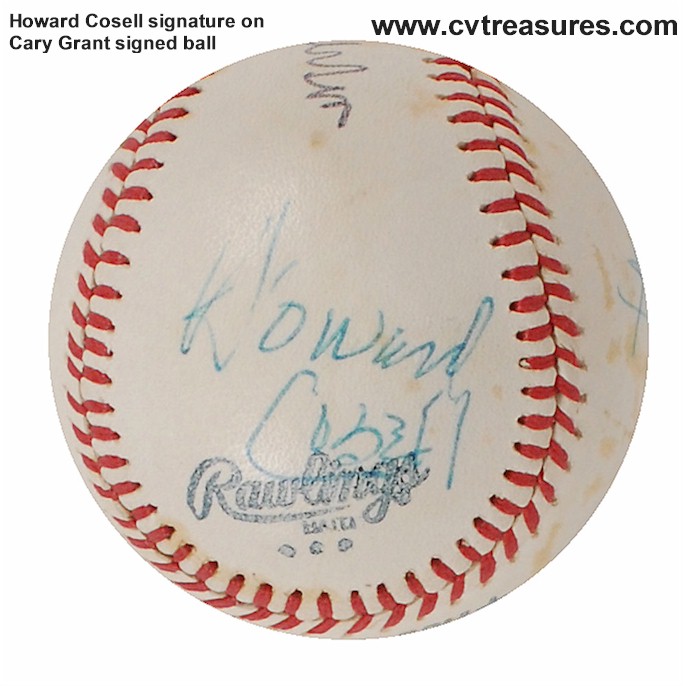 Cary Grant Rare Autographed Signed Baseball PSA Certified - Click Image to Close