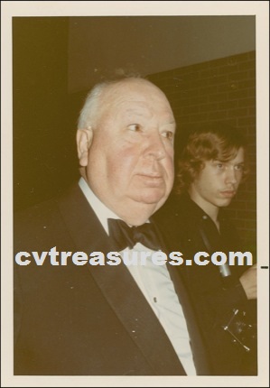 Alfred Hitchcock Vintage Autographed Sketch - Click Image to Close