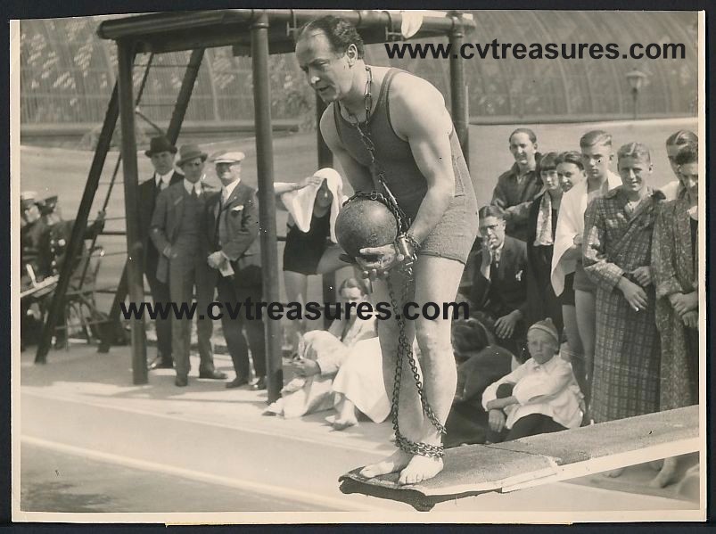 Harry Houdini Amazing Original Vintage Photo 1923 N1X - Click Image to Close