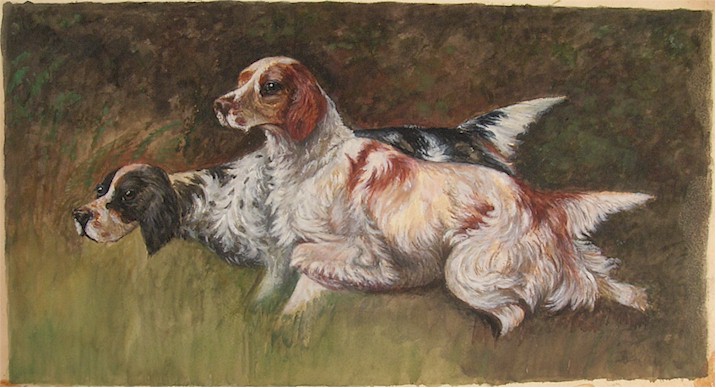 Hunting Dogs - Extraordinary Watercolor - Click Image to Close