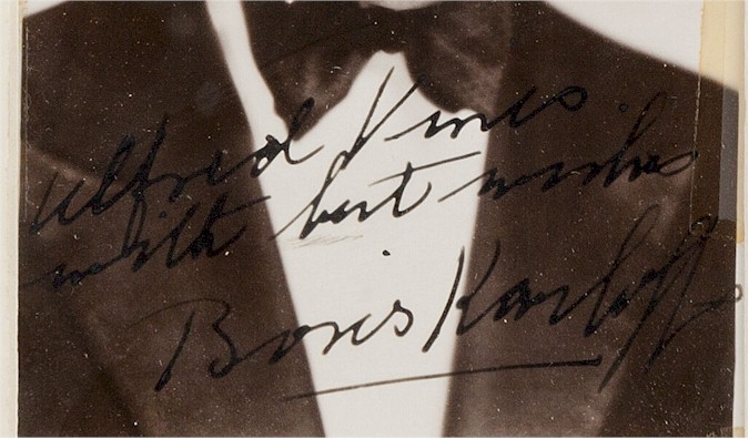 Boris Karloff Vintage Autographed Signed Photo - Click Image to Close