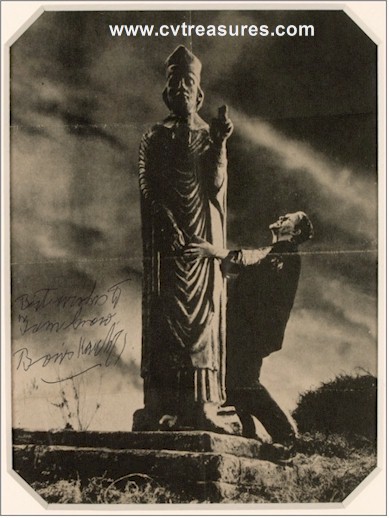 Boris Karloff, X-Scarce Autographed 8x10 Photo - as Frankenstein - Click Image to Close