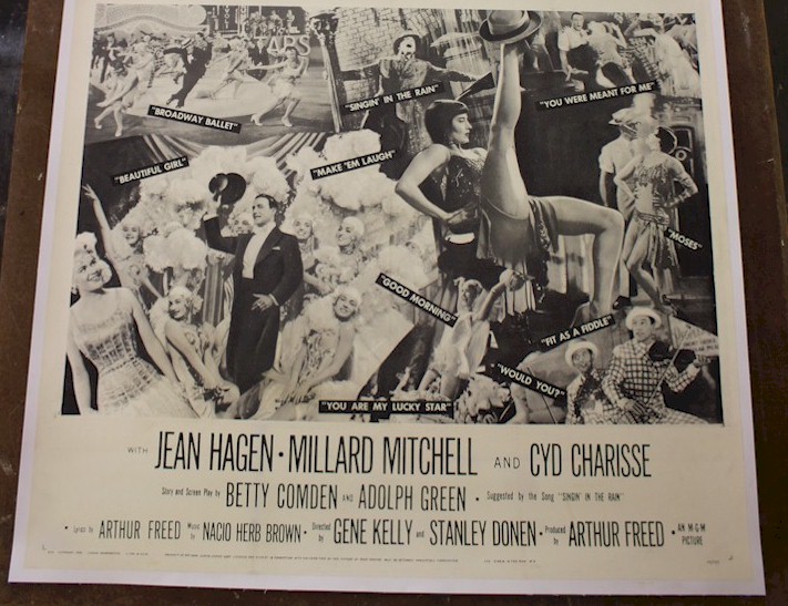 Singin in the Rain Original Vintage Three Sheet Movie Poster - Click Image to Close