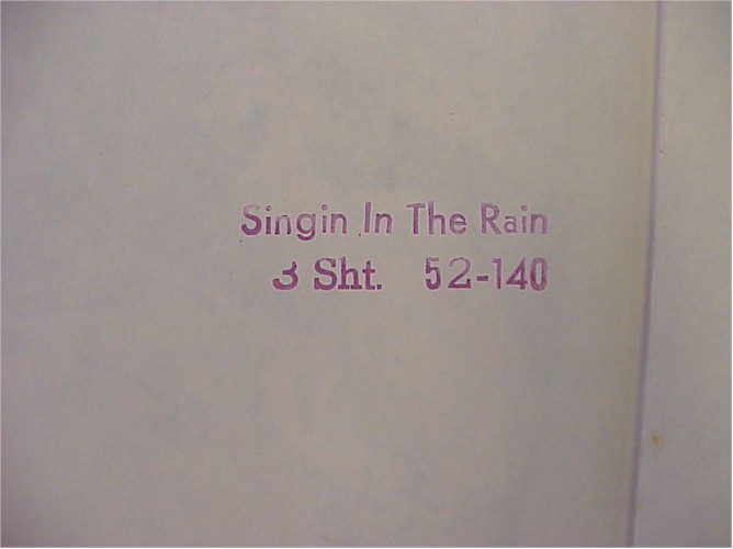 Singin in the Rain Original Vintage Three Sheet Movie Poster - Click Image to Close