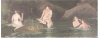 Maiden Nudes Bathing 19th Century Oil Painting on panel