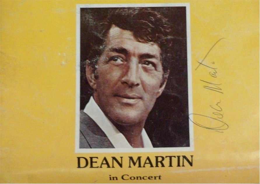 Dean Martin & Frank Sinatra Concert Program Autographed by Dean - Click Image to Close
