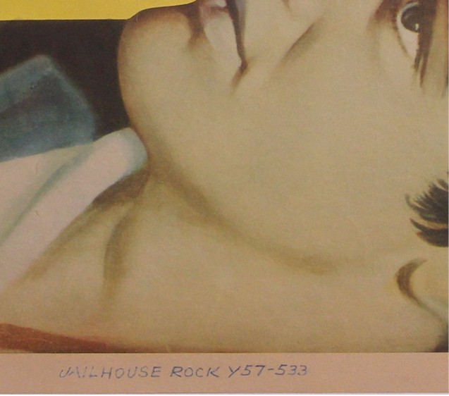 Jailhouse Rock VERY Rare Style 1 Sht movie poster Elvis Presley - Click Image to Close