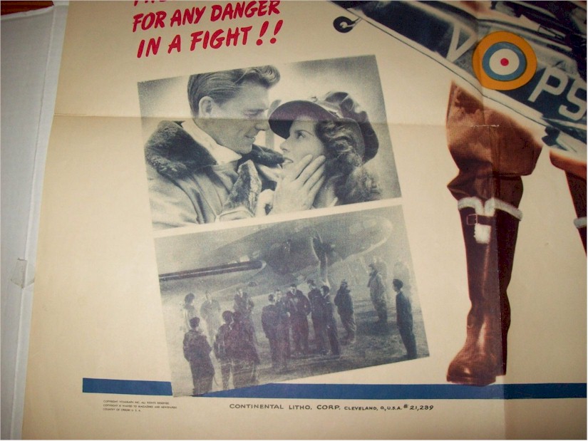 International Squadron Ronald Reagan movie poster one sheet 1941 - Click Image to Close
