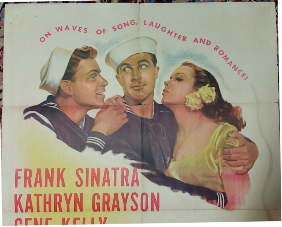 Anchors Aweigh Original Vintage Movie Poster Frank Sinatra Kelly - Click Image to Close