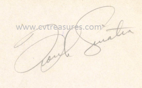 Frank Sinatra Autographed Copacabana Menu 1947 - Click Image to Close