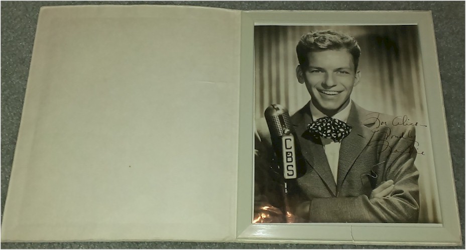 Frank Sinatra AMAZING Autographed Signed 8x10" Photo 1940s - Click Image to Close