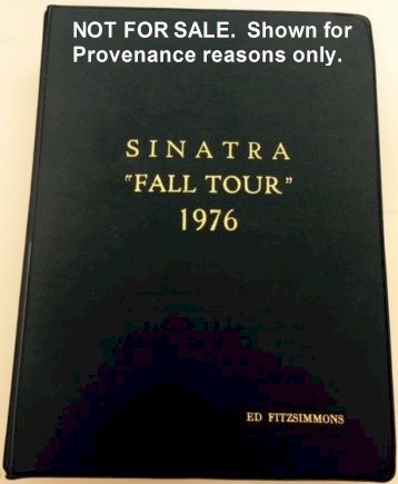 Frank Sinatra His PERSONAL 1975 Itinerary Book - Click Image to Close
