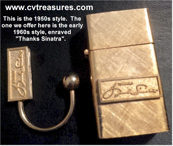 Frank Sinatra RARE Personal Gifted Gold Key Ring - Click Image to Close