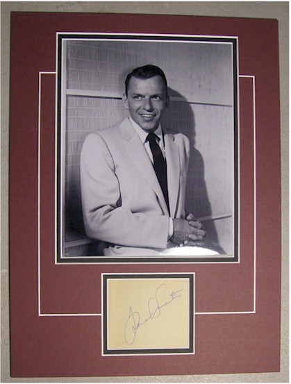 Frank Sinatra PRISTINE Signature Autograph Vintage early 1960s - Click Image to Close