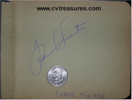Frank Sinatra PRISTINE Signature Autograph Vintage early 1960s - Click Image to Close