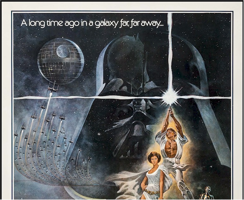 Star Wars FIRST PRINTING Movie Poster 1977 Vintage Sci-Fi - Click Image to Close