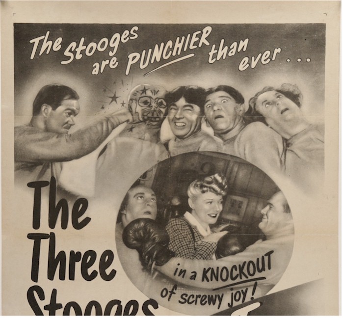 Fright Night Orignal Vintage Movie Poster Three 3 Stooges 1947 - Click Image to Close
