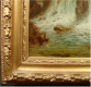 Spectacular Waterfall Oil on Canvas Late 19th Century