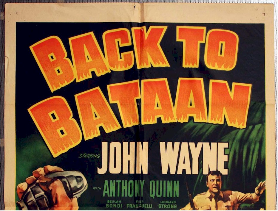 Back to Bataan Original Vintage Movie Poster John Wayne - Click Image to Close