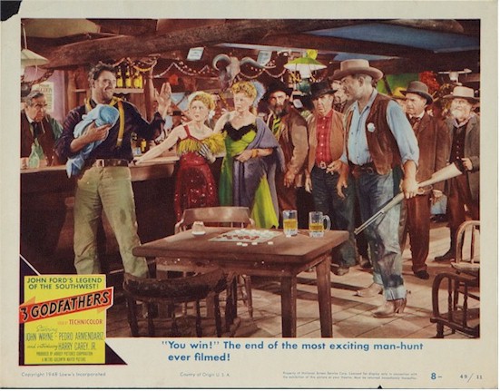 Three Godfathers Western Movie Poster John Wayne Lobby Card baby - Click Image to Close