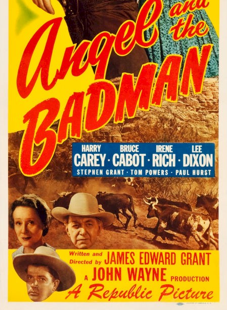 Angel and Badman John Wayne Vintage INsert Movie Poster - Click Image to Close