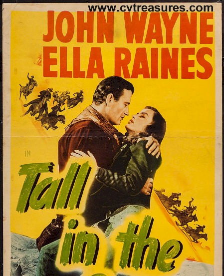 John Wayne Tall in the Saddle vintage insert movie poster 1944 - Click Image to Close