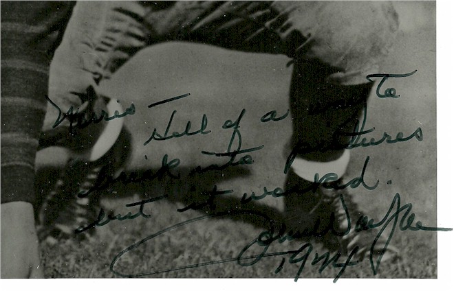 John Wayne Autographed Photo RARE Football Shot! - Click Image to Close