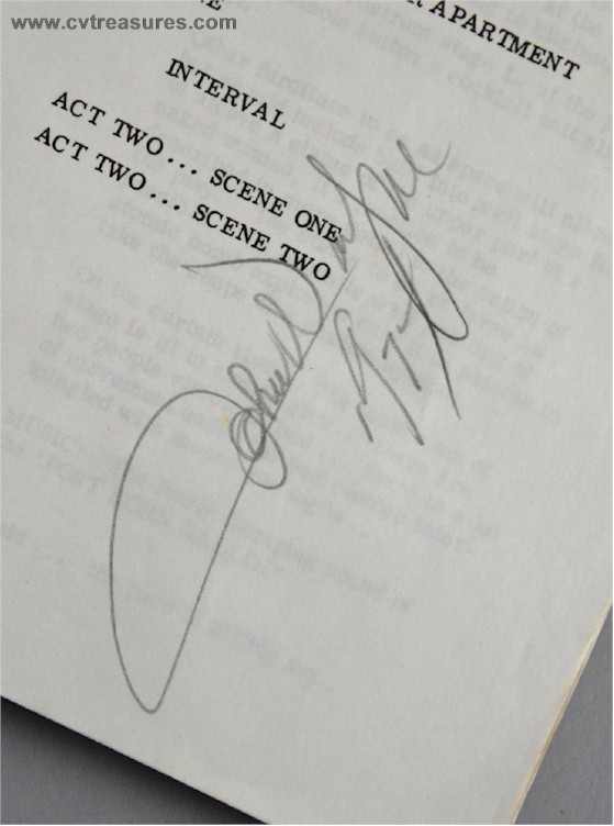 John Wayne Authentic Autographed Signed In-Person Script 1977 - Click Image to Close