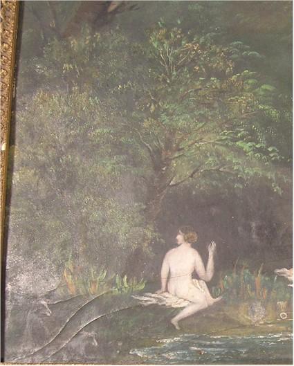 Maiden Nudes Bathing 19th Century Oil Painting on panel - Click Image to Close