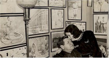 Babe Ruth Wire Photo 1939 in His Apartment - Click Image to Close