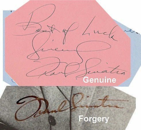 How to Tell if an Autograph is Real - Ten Warning Signs - CVTreasures