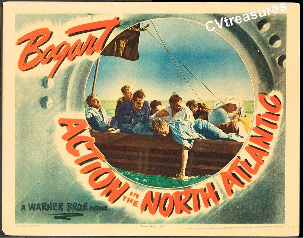 Action in the North Atlantic Vintage Lobby Card Movie Poster Masterpiece Humphrey Bogart 4